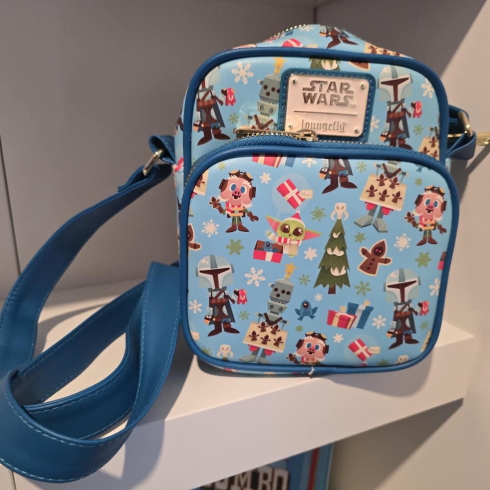 Loungefly Christmas Chubi Star Wars Blue Crossbody Bag